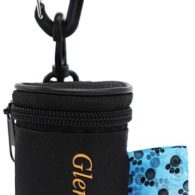 Glendan Dog Poop Bag Holder Leash Attachment,Waste Bag Dispenser - Fits Any Dogs Lead - Includes Free 1 Roll of Dog Bags