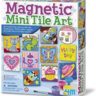Magnetic Mini Tile Art - DIY Paint Arts & Crafts Magnet Kit For Kids - Fridge, Locker, Party Favors, Craft Project Gifts for Boys & Girls