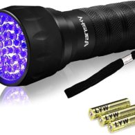 Black Light UV Flashlight,Mini 395nm 21 LED Blacklight Detector for Cat/Dog Urine, Pet Stains and Bed Bug Matching with Pet Odor Eliminator[Batteries Included]