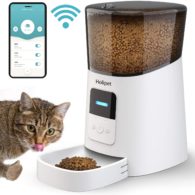 Holipet Automatic Cat Feeder WiFi Enable Smart Pet Dog Food Dispenser App Control for Medium Small Pet Puppy Kitten,Voice Recorder Distribution Alarms, Portion Control