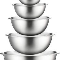 Stainless Steel Mixing Bowls (Set of 6) Stainless Steel Mixing Bowl Set - Easy To Clean, Nesting Bowls for Space Saving Storage, Great for Cooking, Baking, Prepping