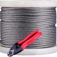 Senmit 1/8 Stainless Steel Aircraft Wire Rope for Deck Cable Railing Kit, 7 x 7 700 Feet T 316 Marine Grade